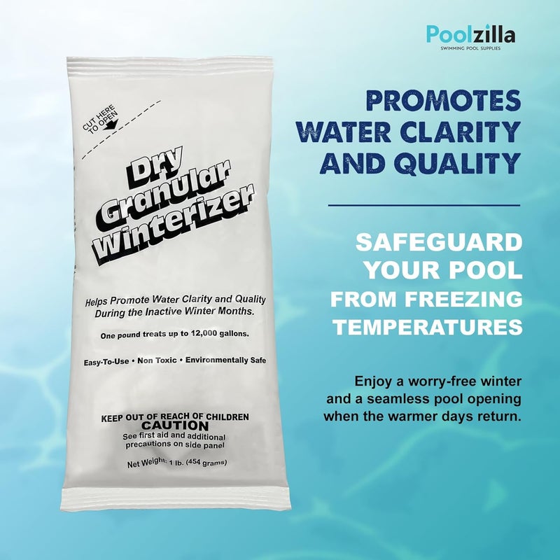 Poolzilla 12,000 Gallon Winterizing Kit, Closing Kit for Above and In-Ground Pools, Includes 1 LB of Granular Winterizer, Sequestering, Non-Chlorine Shock - Image 5